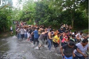 Jirondai traslado por rio