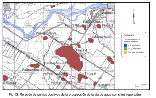 Distribución sitios arqueológicos Delta Sur copia